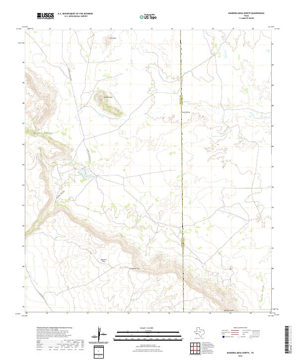 US Topo 7.5-minute map for Bandera Mesa North TX