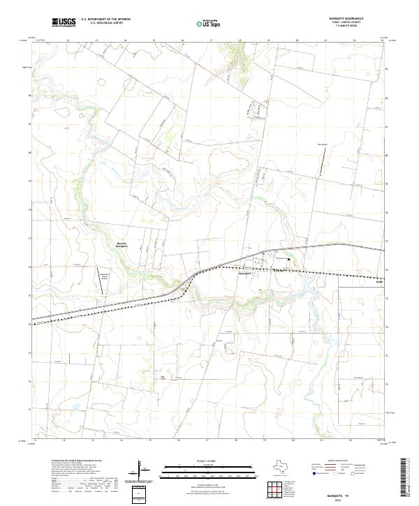 US Topo 7.5-minute map for Banquete TX