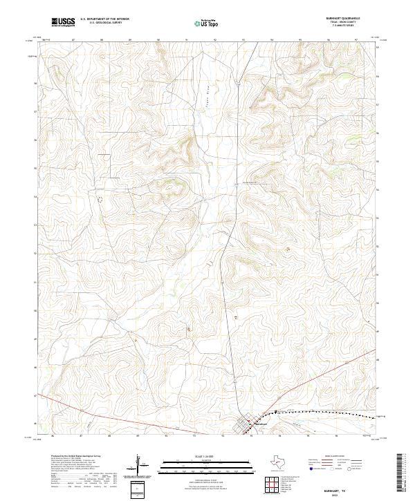 US Topo 7.5-minute map for Barnhart TX