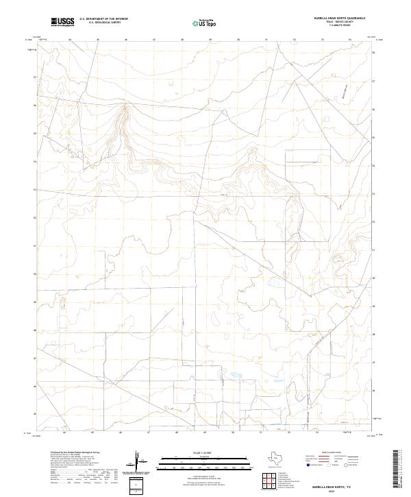 US Topo 7.5-minute map for Barrilla Draw North TX