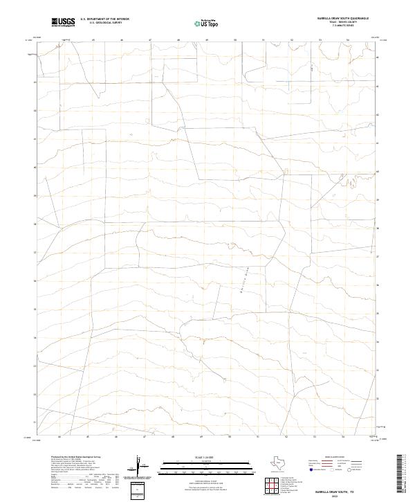 US Topo 7.5-minute map for Barrilla Draw South TX