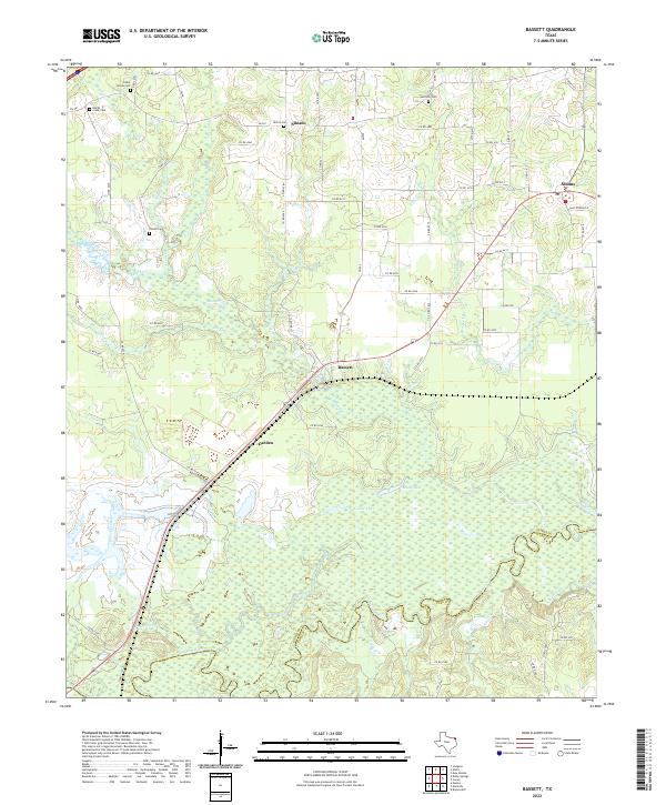 US Topo 7.5-minute map for Bassett TX