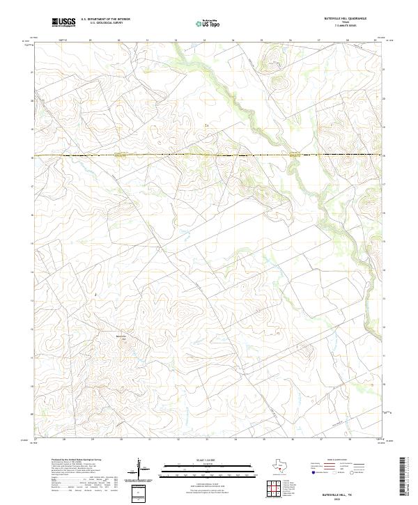 US Topo 7.5-minute map for Batesville Hill TX