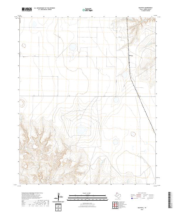 US Topo 7.5-minute map for Bautista TX