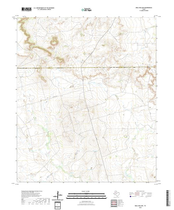 US Topo 7.5-minute map for Beal Hollow TX