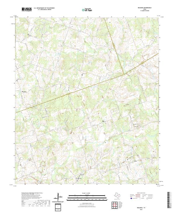 US Topo 7.5-minute map for Beaukiss TX