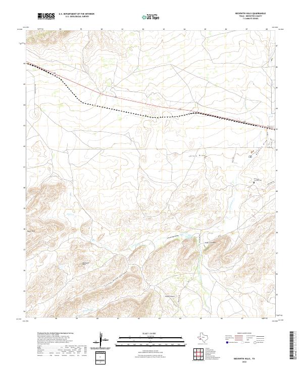 US Topo 7.5-minute map for Beckwith Hills TX