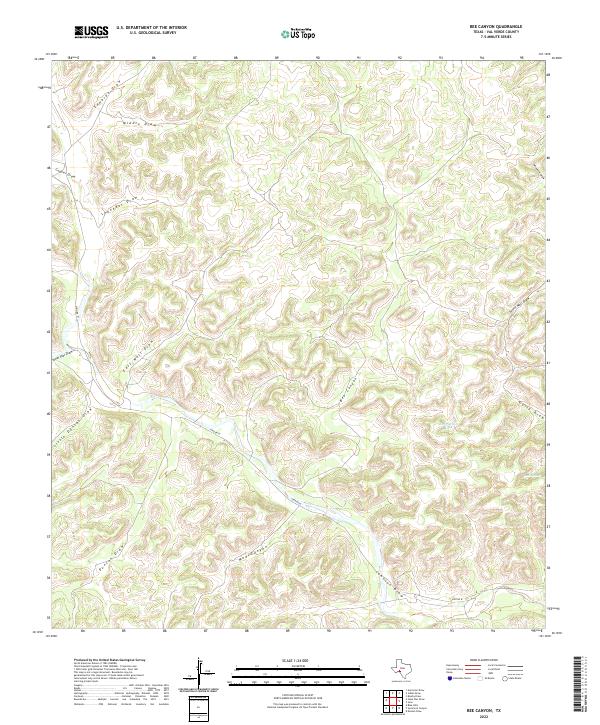 US Topo 7.5-minute map for Bee Canyon TX