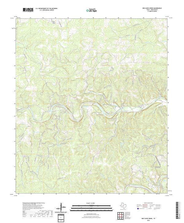 US Topo 7.5-minute map for Bee Caves Creek TX