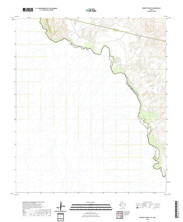 US Topo 7.5-minute map for Bennett Ranch TXCHH