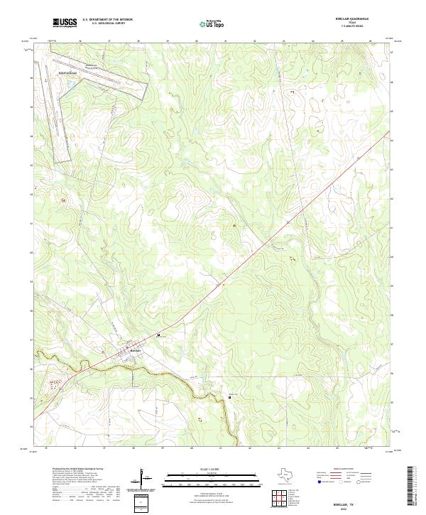 US Topo 7.5-minute map for Berclair TX