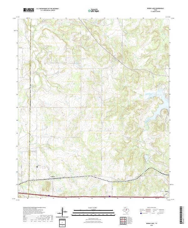 US Topo 7.5-minute map for Bernie Lake TX