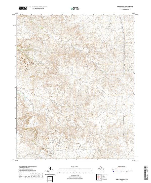 US Topo 7.5-minute map for Berry Sand Draw TX