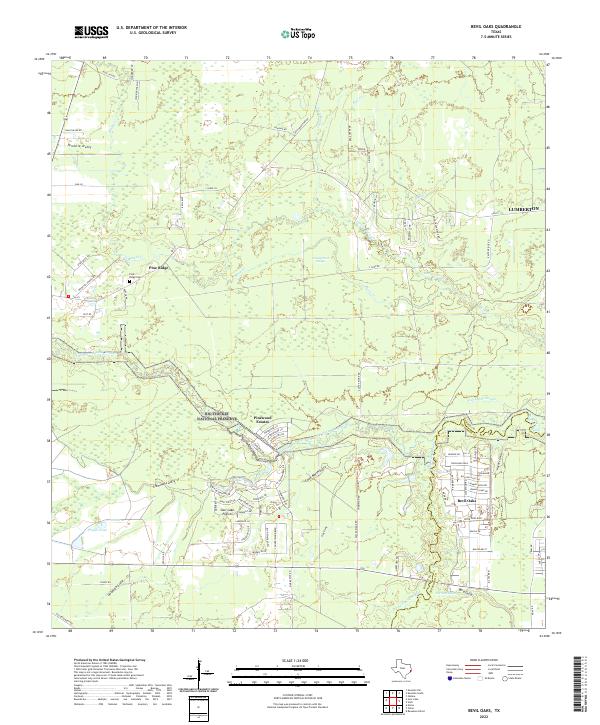 US Topo 7.5-minute map for Bevil Oaks TX