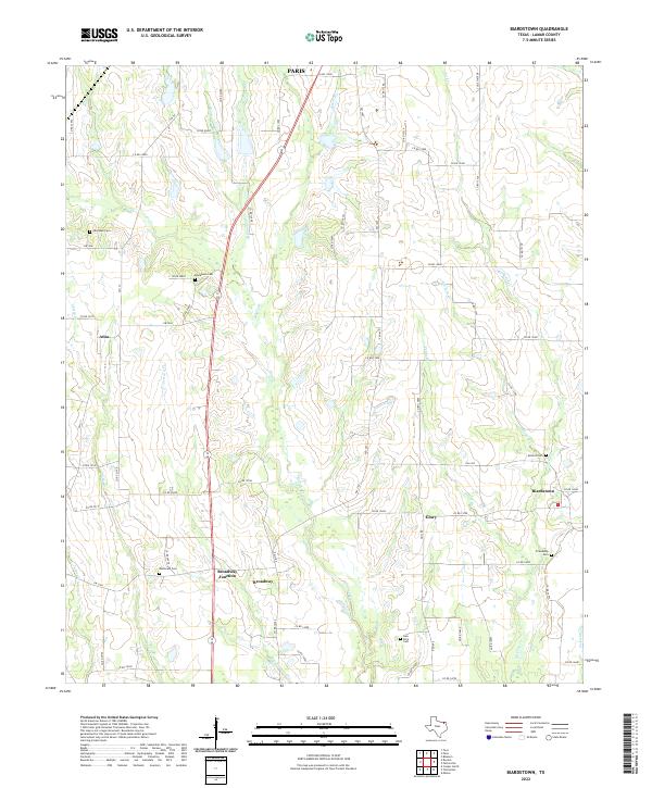 US Topo 7.5-minute map for Biardstown TX