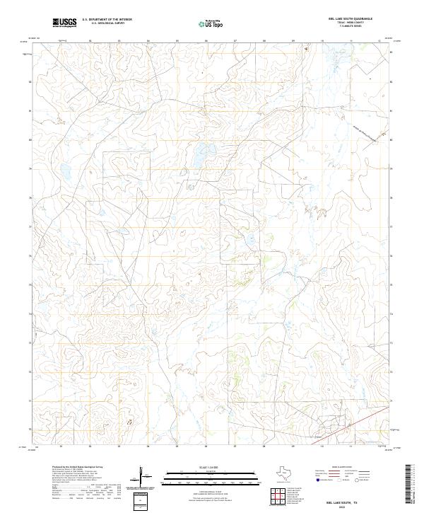 US Topo 7.5-minute map for Biel Lake South TX