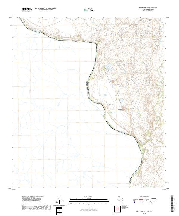 US Topo 7.5-minute map for Big Apache Hill TXCOA