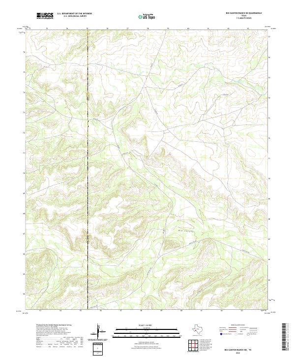 US Topo 7.5-minute map for Big Canyon Ranch NE TX