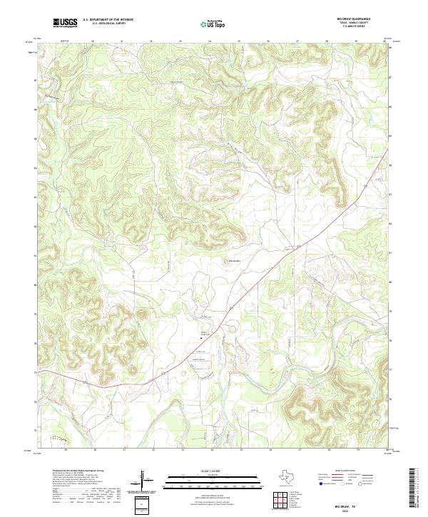 US Topo 7.5-minute map for Big Draw TX