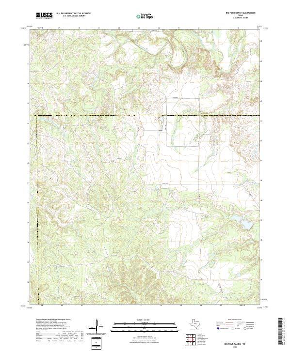 US Topo 7.5-minute map for Big Four Ranch TX