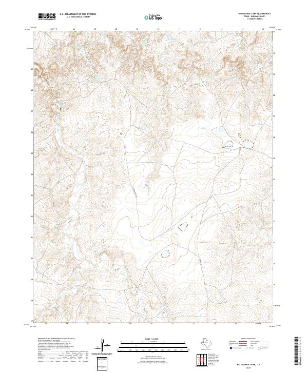 US Topo 7.5-minute map for Big George Tank TX