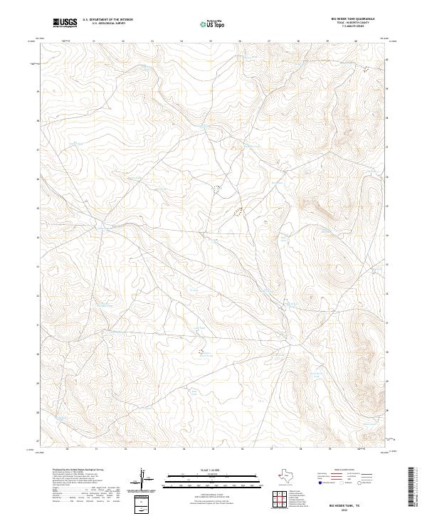 US Topo 7.5-minute map for Big Heiser Tank TX