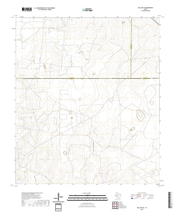 US Topo 7.5-minute map for Big Lake SE TX