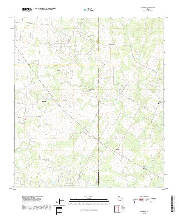 US Topo 7.5-minute map for Bigfoot TX