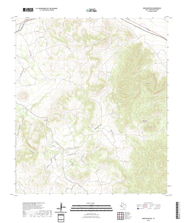 US Topo 7.5-minute map for Bird Mountain TX