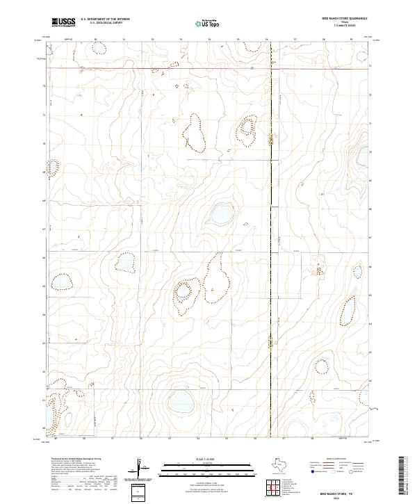 US Topo 7.5-minute map for Bird Ranch Store TX