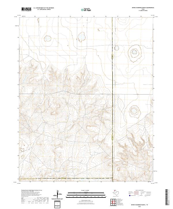 US Topo 7.5-minute map for Bivins Channing Ranch TX