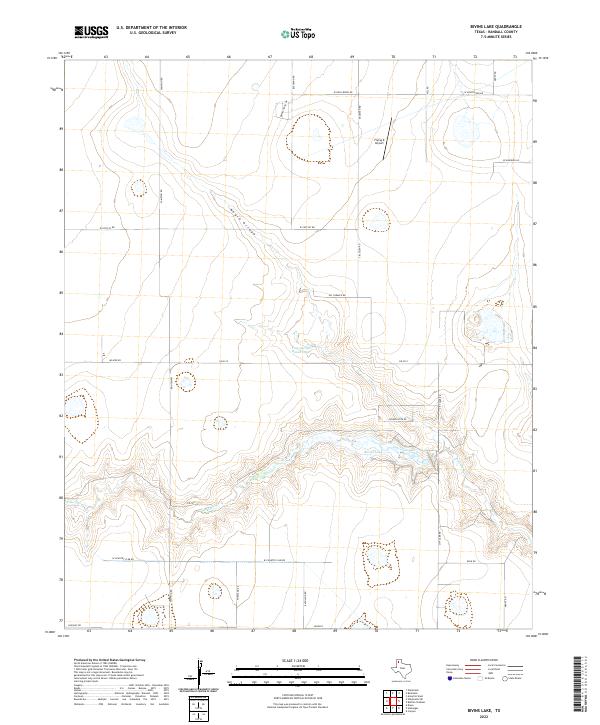 US Topo 7.5-minute map for Bivins Lake TX