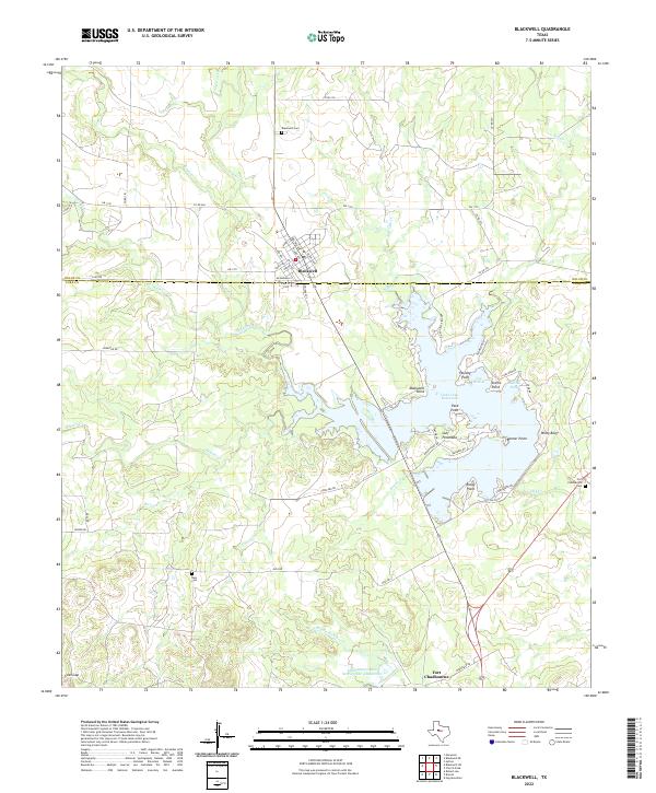 US Topo 7.5-minute map for Blackwell TX