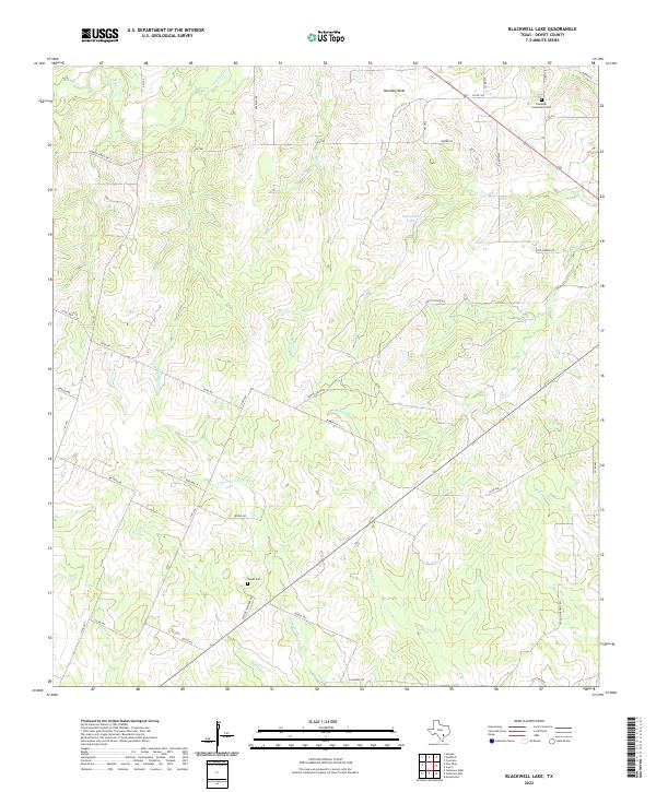 US Topo 7.5-minute map for Blackwell Lake TX