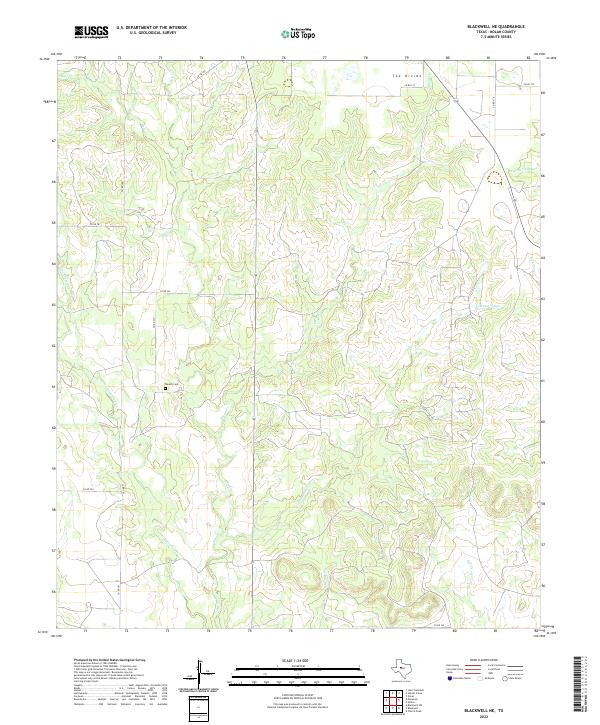 US Topo 7.5-minute map for Blackwell NE TX