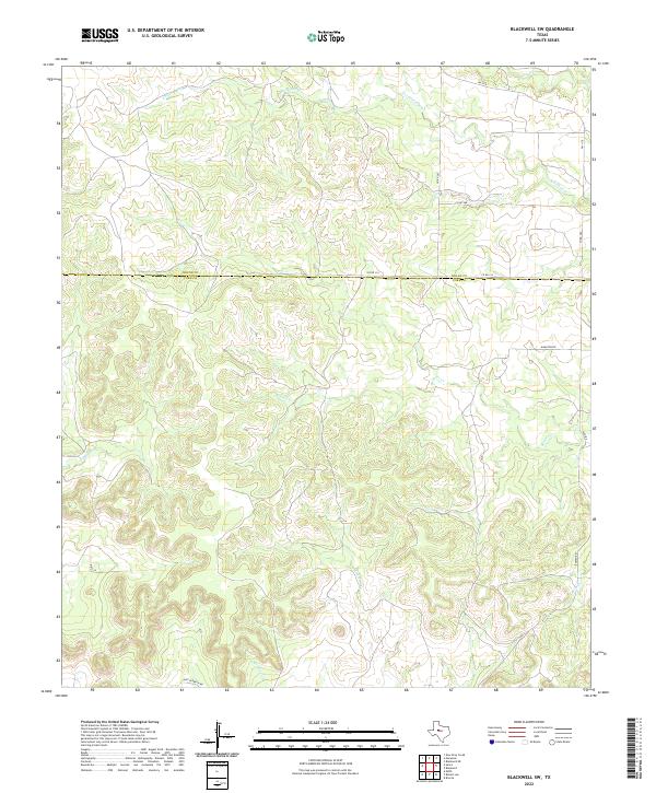 US Topo 7.5-minute map for Blackwell SW TX