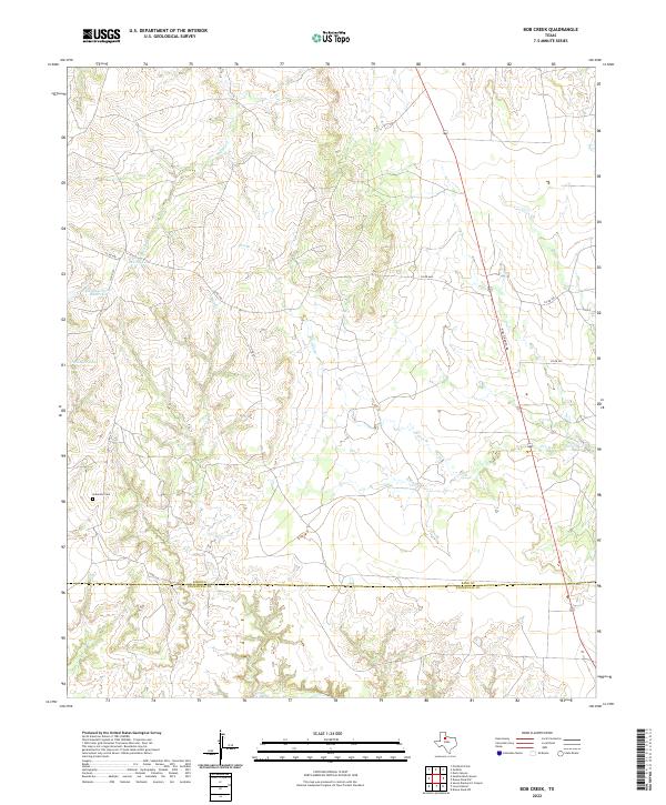 US Topo 7.5-minute map for Bob Creek TX