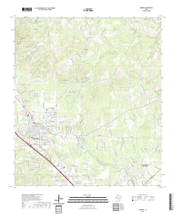 US Topo 7.5-minute map for Boerne TX