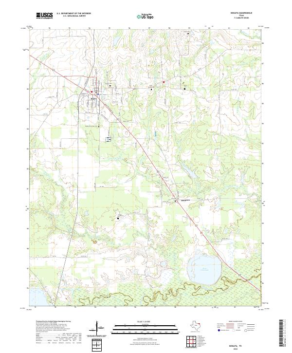 US Topo 7.5-minute map for Bogata TX