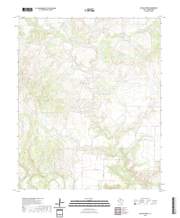 US Topo 7.5-minute map for Boiling Spring TX