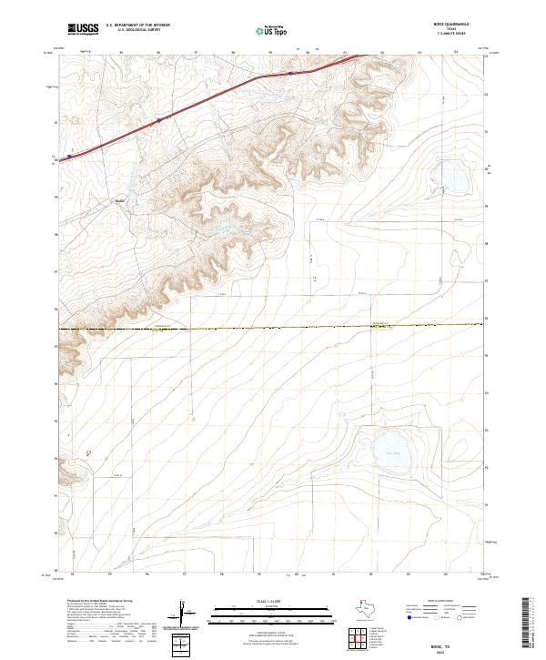 US Topo 7.5-minute map for Boise TX