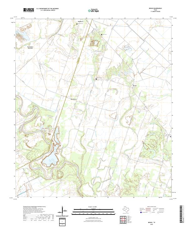 US Topo 7.5-minute map for Bonus TX