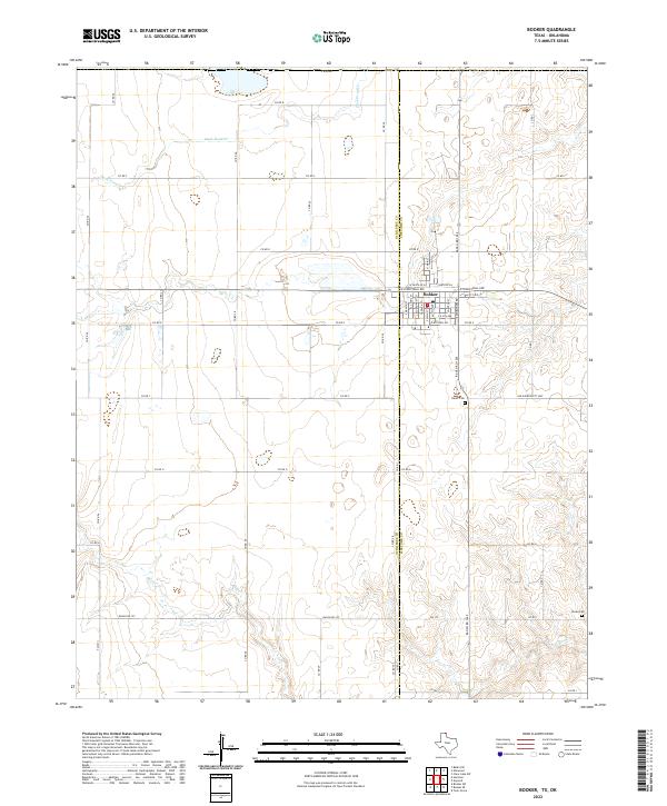 US Topo 7.5-minute map for Booker TXOK