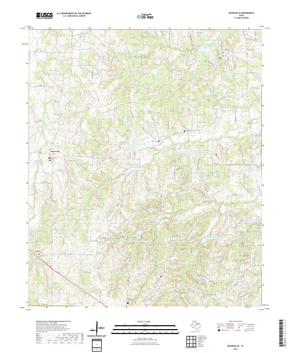 US Topo 7.5-minute map for Boonsville TX