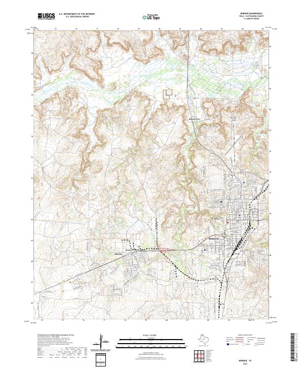 US Topo 7.5-minute map for Borger TX