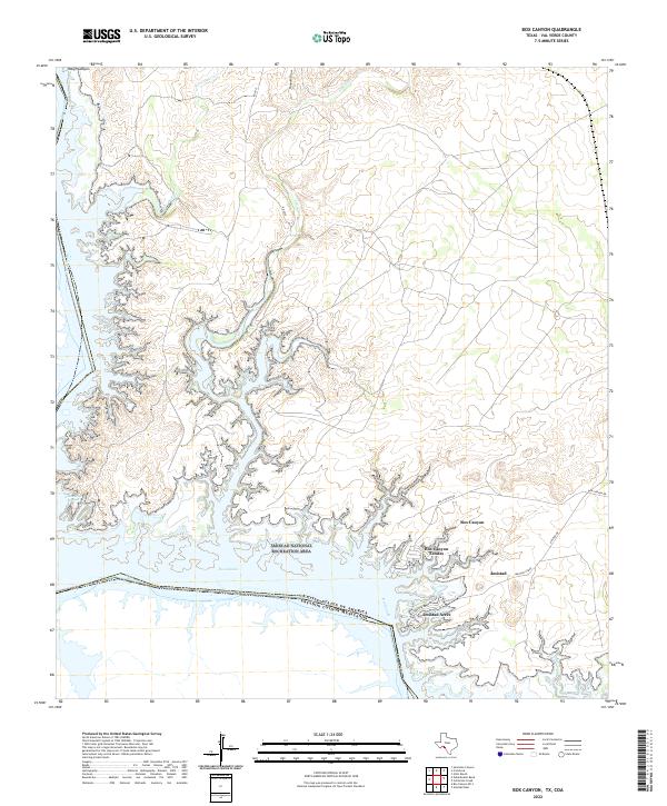 US Topo 7.5-minute map for Box Canyon TXCOA