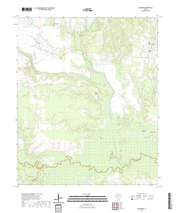 US Topo 7.5-minute map for Boxelder TX