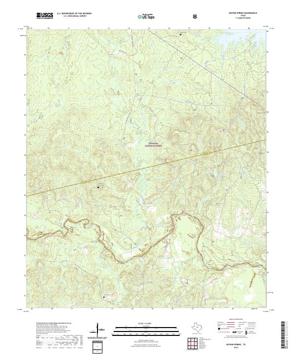 US Topo 7.5-minute map for Boykin Spring TX