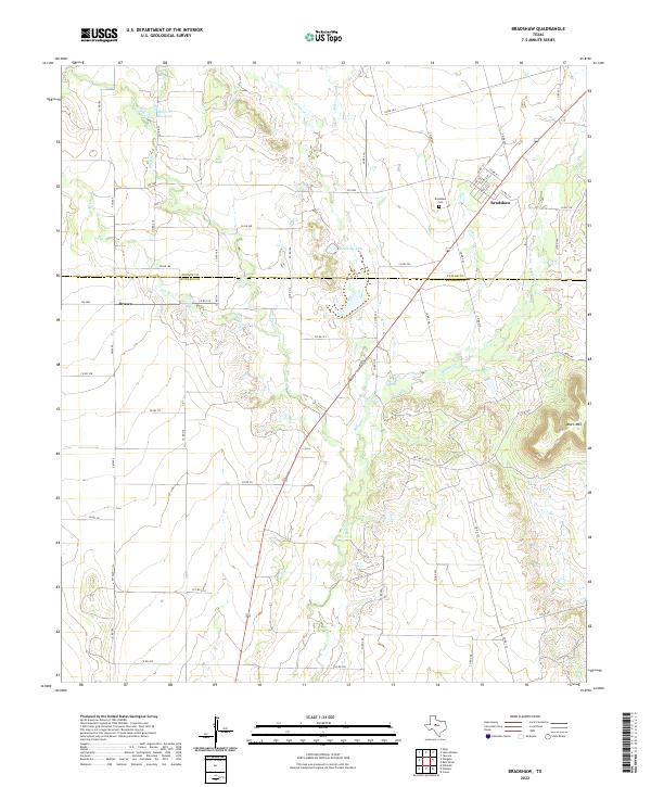 US Topo 7.5-minute map for Bradshaw TX