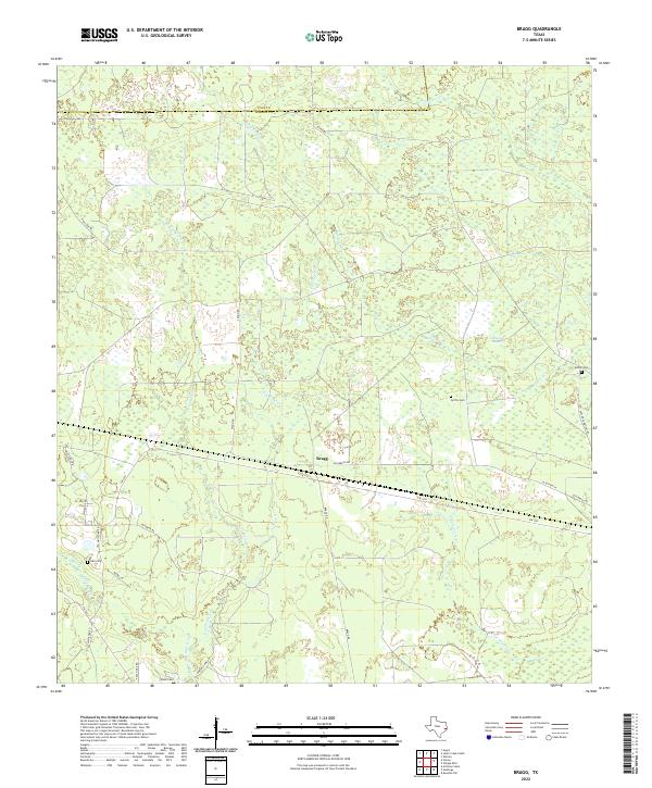 US Topo 7.5-minute map for Bragg TX